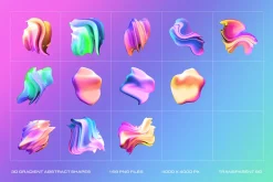 3D Gradient Abstract - 168 Shapes