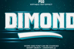 Diamond Luxury 3d Text Effect Style