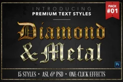 Diamond & Metal #1 - 15 Text Styles