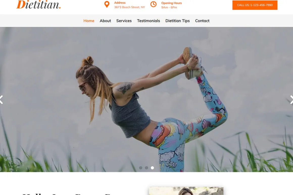 Diet WordPress Theme – Dietitian Pro