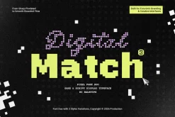 Digital Match - Pixel Font Duo