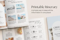 Digital Travel Itinerary Template