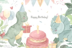 DINOSAUR watercolor clipart.