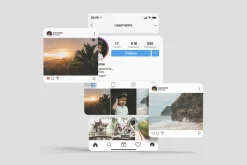 3D Instagram Post Mockup