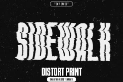 Distort Print Text Effect