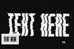 Distort Print Text Effect