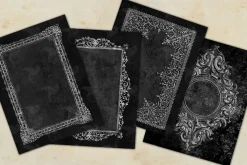 Distressed Black Frame Journal Paper