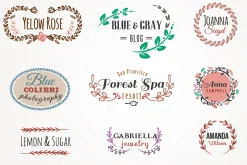 65 DIY Floral brushes + 10 logos