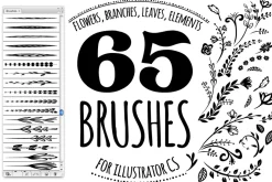 65 DIY Floral brushes + 10 logos