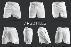 3D Mockup Shorts Compression Liner