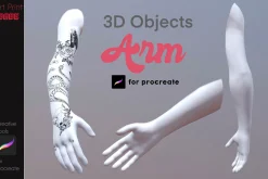 3D Object Arm Model Tattoo Realistic