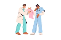 Doctors and nurses, health set