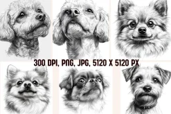 Dog Breed Pencil Sketches -Set 2
