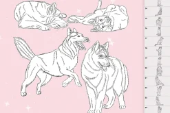 Dog husky Procreate Photoshop brush