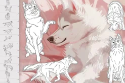 Dog husky Procreate Photoshop brush