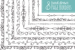 Doodle Borders Clipart + Vectors
