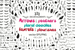 Doodle icons and design elements