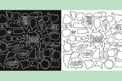 Doodle speech and think bubbles