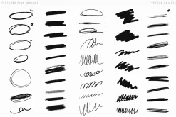 137 doodles with textured brushes