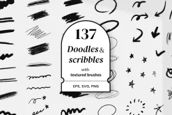 137 doodles with textured brushes