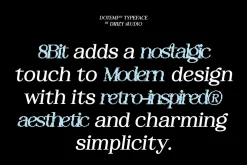 Dotemp - 8Bit Pixel Slanted Font