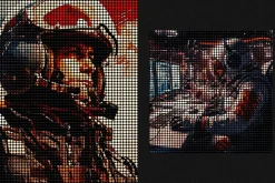 Dots Led Square, Poster Photo Effect