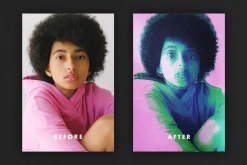 Double Linear Effect for Posters