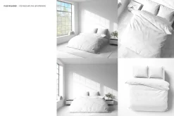 Double Bed Bedding Mockup Set