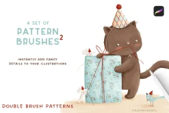 Double brush patterns for Procreate