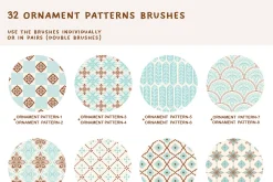 Double brush patterns for Procreate