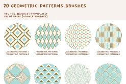 Double brush patterns for Procreate