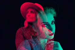 Double color exposure photo effect