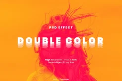 Double Color Photo Effect Psd