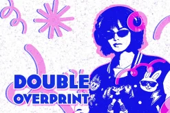 Double Overprint Effect Mockup