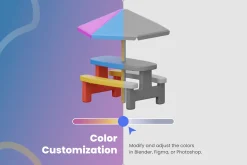 3D Play Area Icon Set
