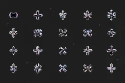 3D Prism Glass Shapes