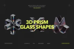 3D Prism Glass Shapes