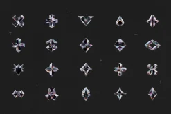 3D Prism Glass Shapes