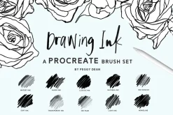 10 Drawing Ink Procreate Brushes