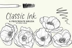 10 Drawing Ink Procreate Brushes