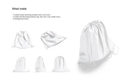 Drawstring Backpack Mockup