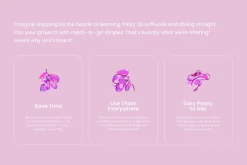 3D Ribbon Glass - 100+ illustrations