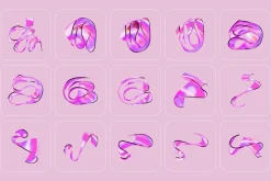 3D Ribbon Glass - 100+ illustrations