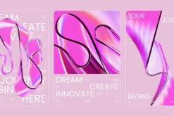 3D Ribbon Glass - 100+ illustrations