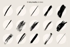 40 Dry Media Brushes for AI