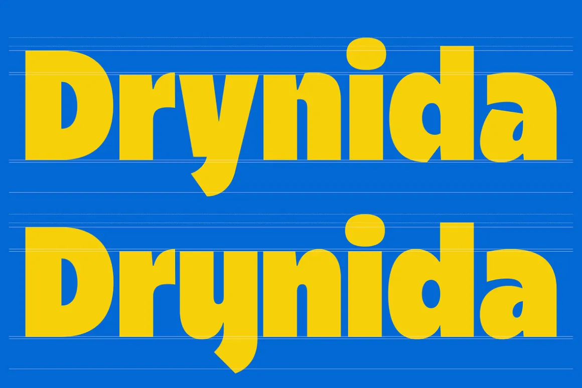 Drynida - 90’s Pop Headline font