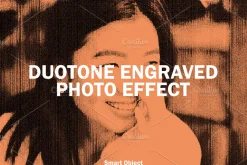 Duotone Engraved Photo Effect