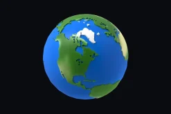 Earth low poly simple design cartoon