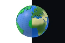 Earth low poly simple design cartoon