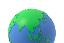 Earth low poly simple design cartoon